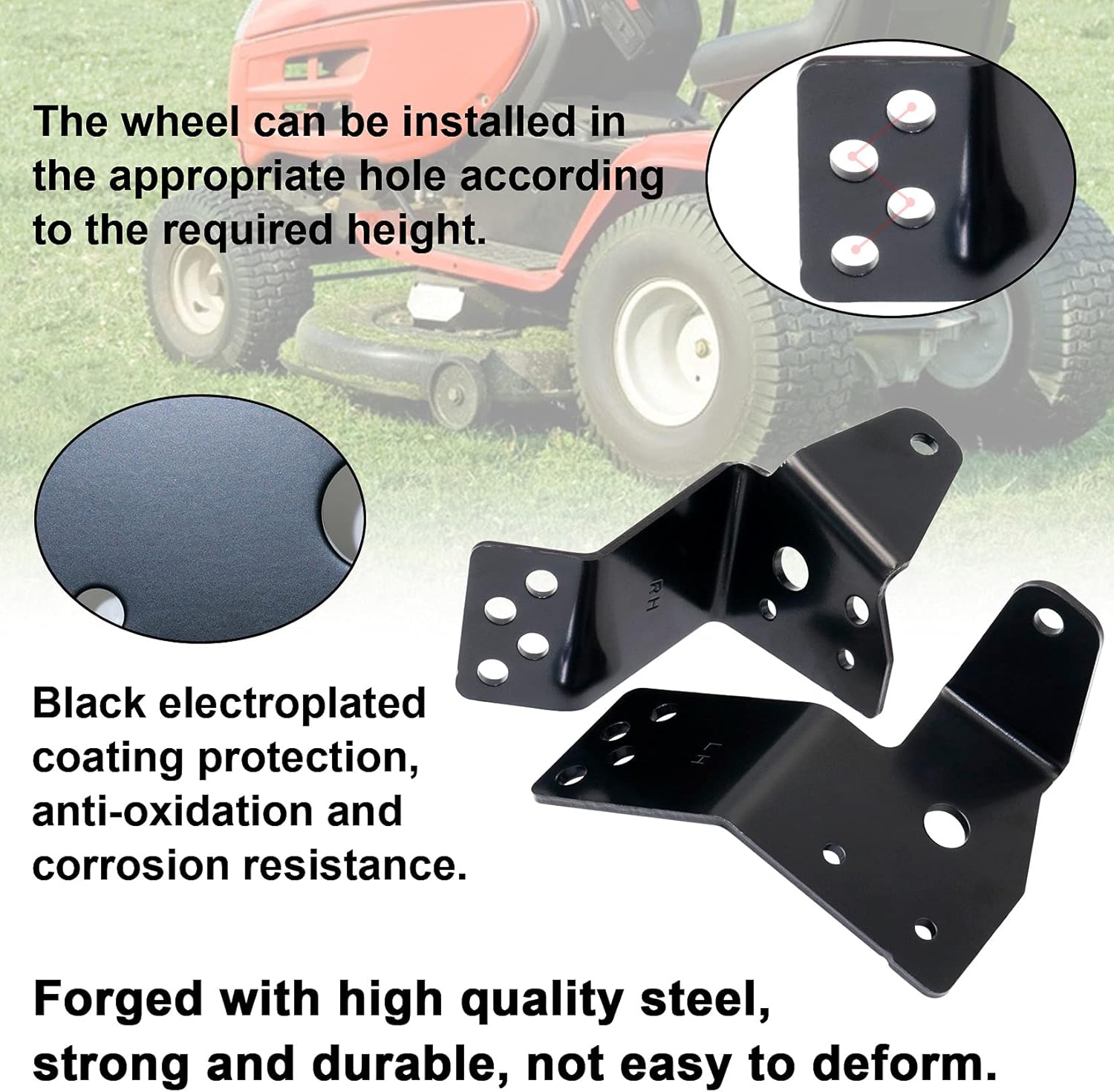 KOOTANS 42" Deck Gauge Wheel Bracket Kit for Husqvarna AYP Poulan Ariens Craftsman 532181040 525509501 YTH22V42 YTH2042 YTH18542 GWN42B Lawn Mowers and Tractors Pack of 2