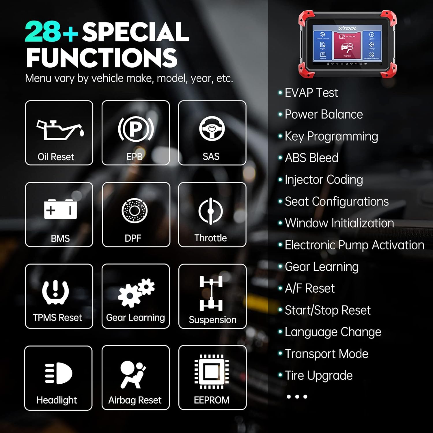 XTOOL D7 Diagnostic Scan Tool, 2022 Newest, Bi-Directional Control, 28+ Services, All System Diagnostic, Key Programming, Power Balance, EVAP Test, ABS Bleed, Injector Coding, Oil Reset, EPB, SAS, DPF