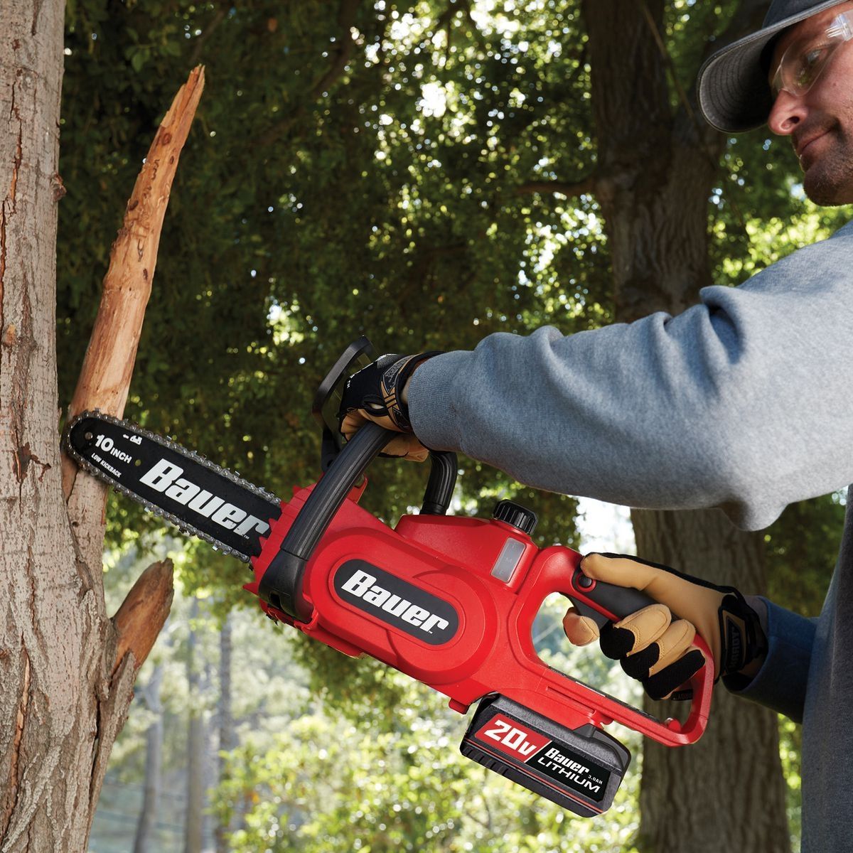 BAUER 20V Cordless, 10 in. Chainsaw 窶・Tool Only