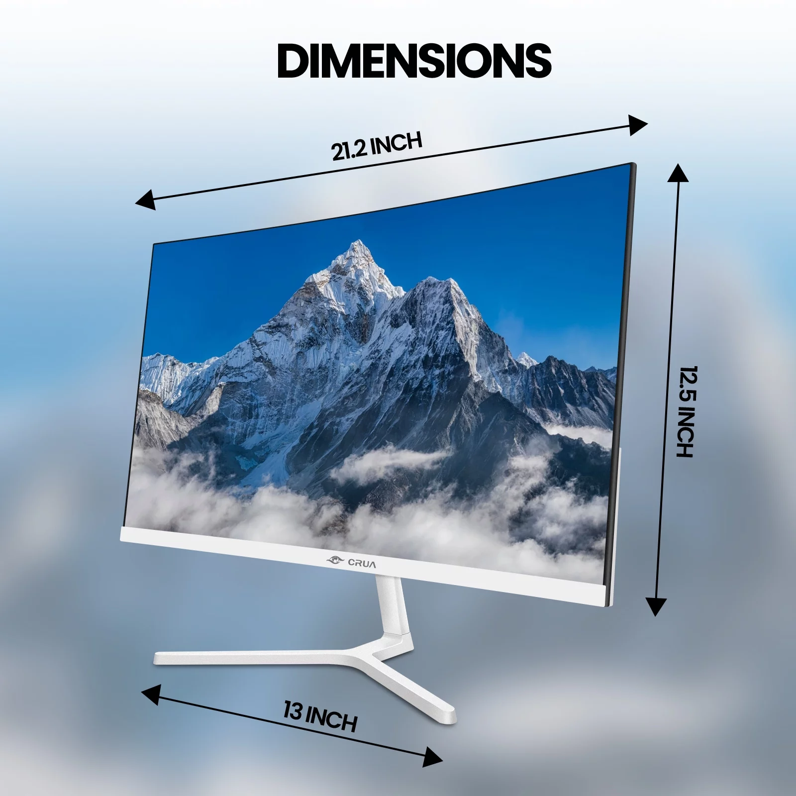 CRUA 24 165Hz/180Hz Curved Gaming Monitor - FHD 1080P Frameless Computer Monitor, AMD FreeSync, Low Motion Blur,DP&HDMI Port, Black