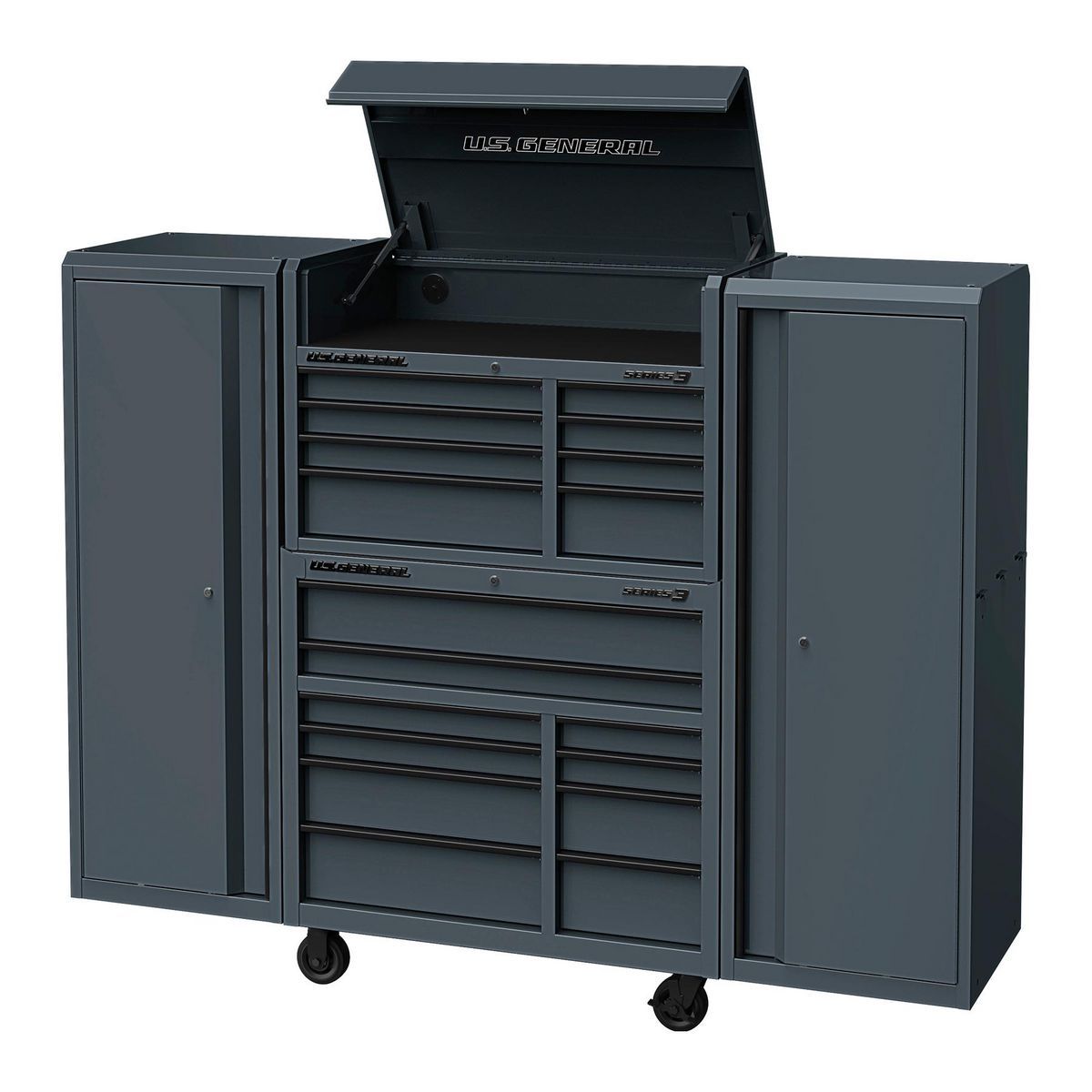 U.S. GENERAL 42 in. x 22 in. Top Chest, Series 3, Black