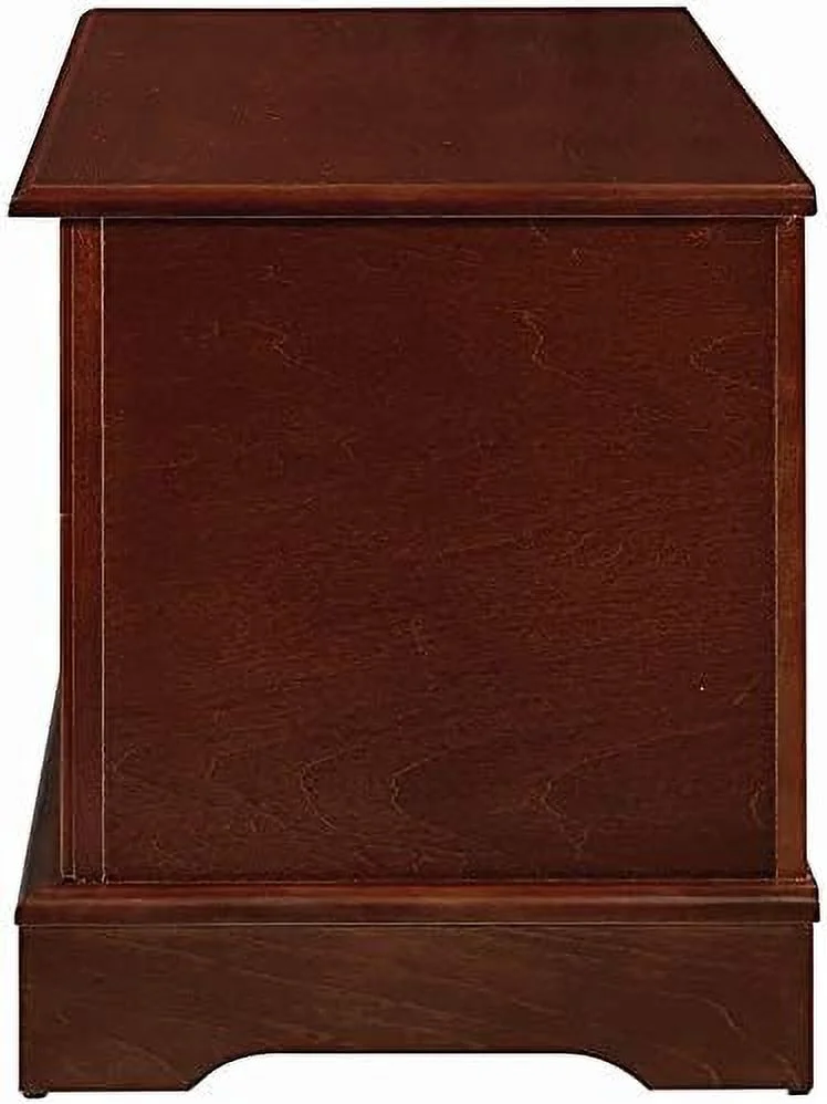 Cedar Lined Wood Storage Blanket Chest Trunk, In Warm Brown