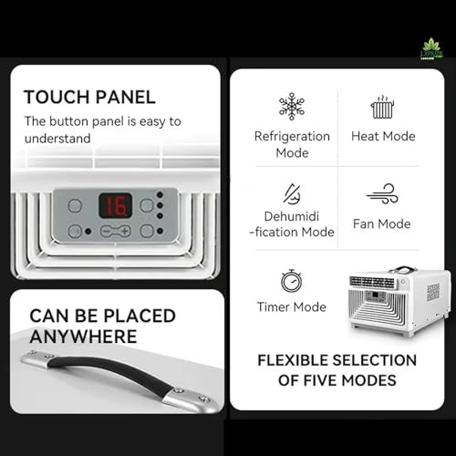 2200btu Camping Air Conditioners,Heating And Cooling 2-Use 300w Portable Intelligent With Remote Control Mobile Air Conditioner,Outdoor Mobile Tent Air Conditioner