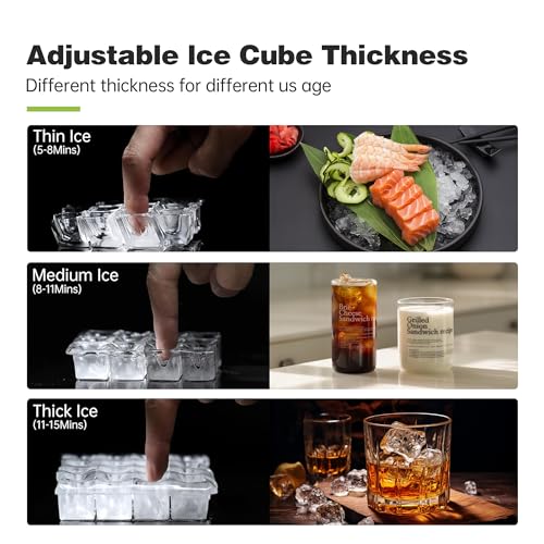 Real Relax Commercial Ice Maker Machine, 400 lbs /24 h, 330 lbs Storage Bin, Industrial Ice Machine, Stainless Steel, Automatic Cleaning, Perfect for Bar/Cafe/Restaurant, with Ice Shovels