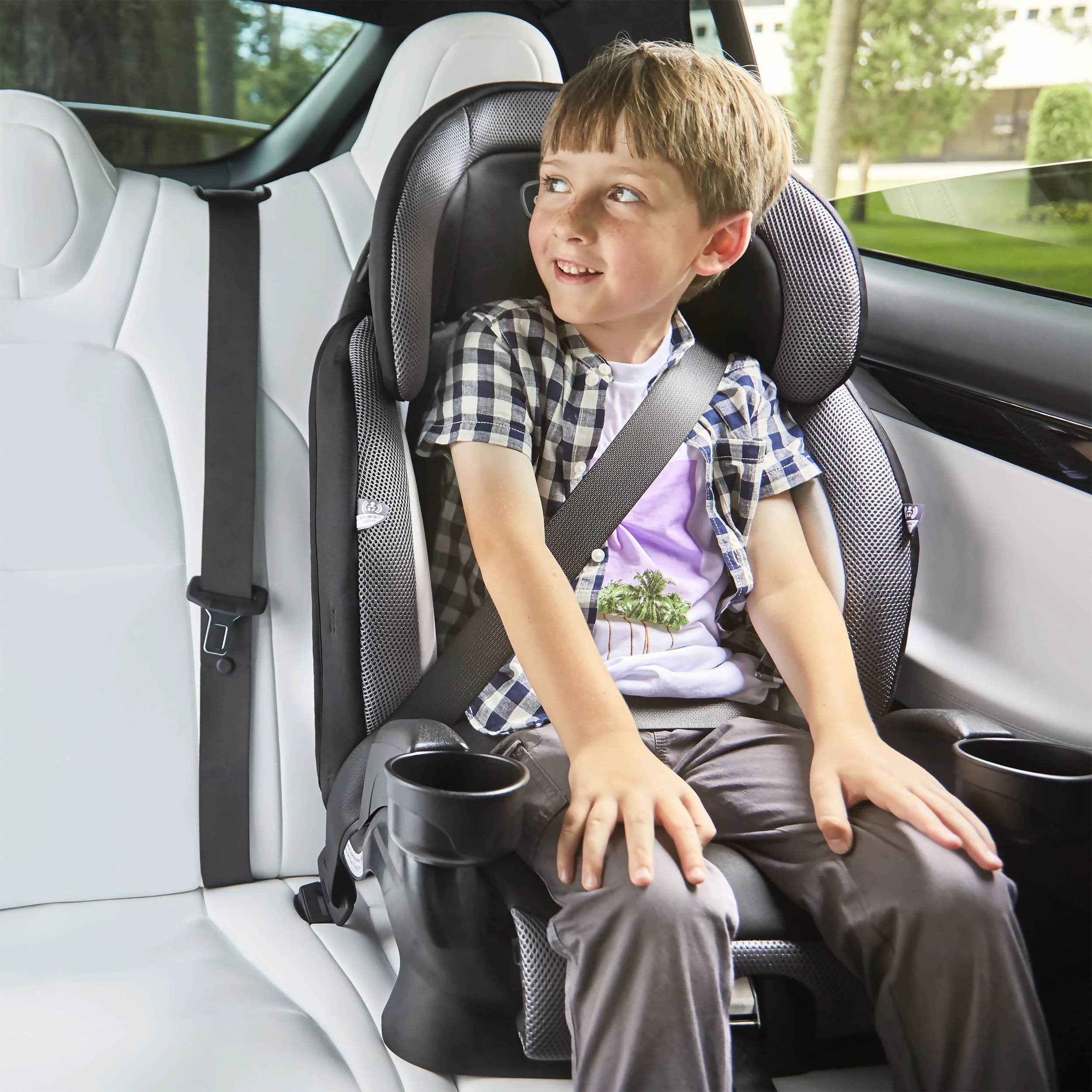 Evenflo Chase Plus 2-in-1 Booster Car Seat (Geneva Pink)