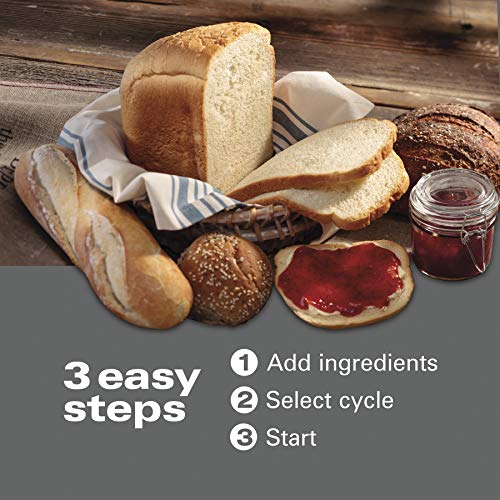 Hamilton Beach Premium Dough & Bread Maker Machine with Auto Fruit and Nut Dispenser
