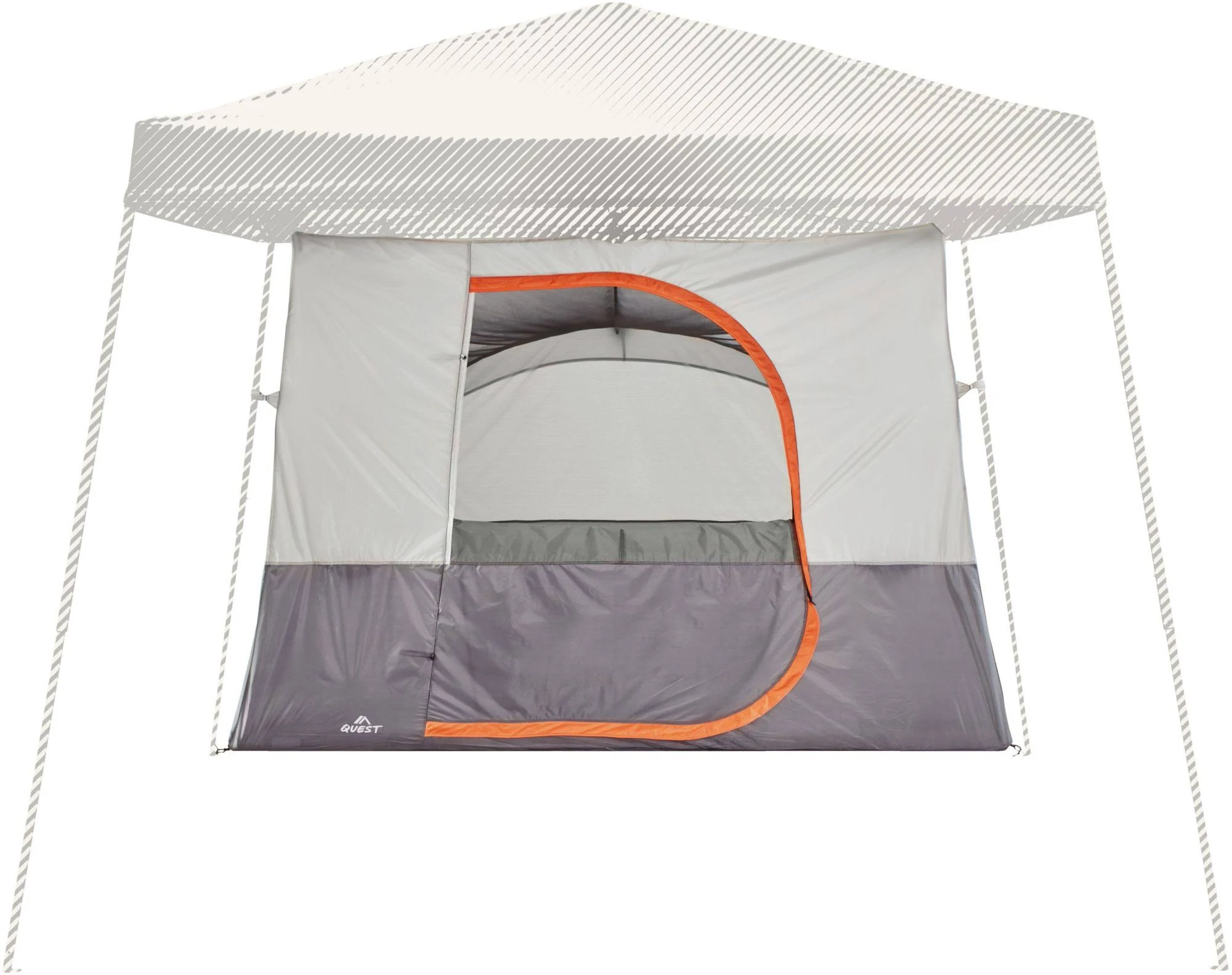 Quest Canopy Side Tent, Gray/Orange