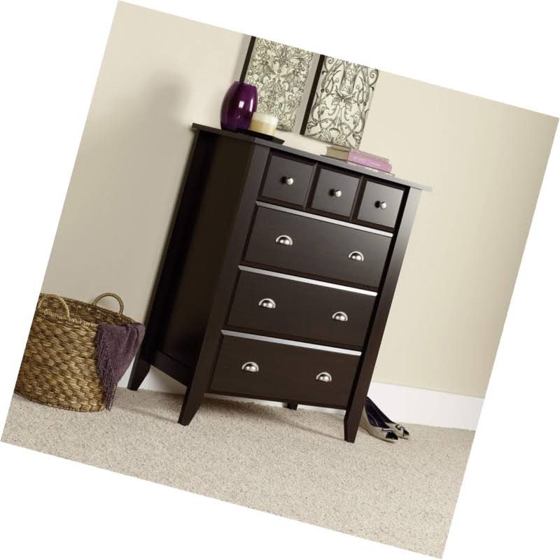 Sauder Shoal Creek 4 Drawer Chest, Jamocha Wood