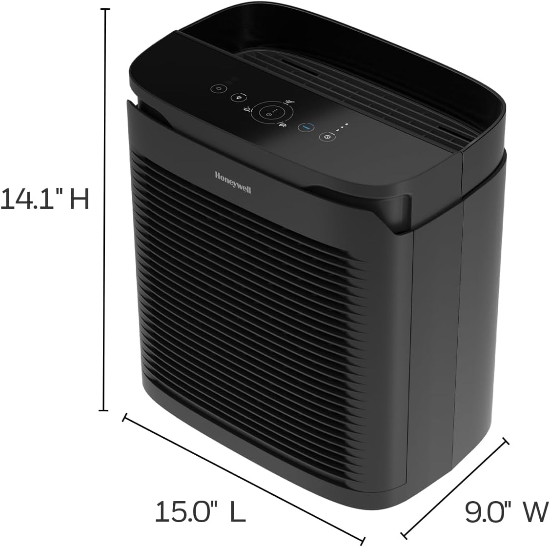 Honeywell PowerPlus HEPA Air Purifier, Allergen Reducer for Medium/Large Rooms (200 sq. ft.) Black - Wildfire/Smoke, Pollen, Pet Dander & Dust Air Purifier, HPA3100