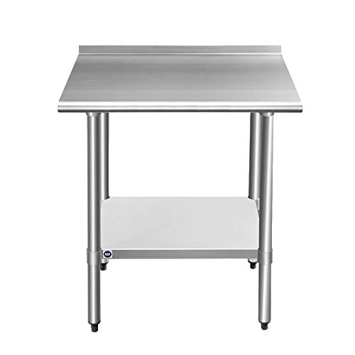 TRINITY THA-0307 Basics Stainless Steel Freestanding Single Bowl Utility Sink with Chrome Faucet, NSF Certified, for Garage, Laundry Room, and Kitchen, 21.5” x 24” x 49.2”, Silver