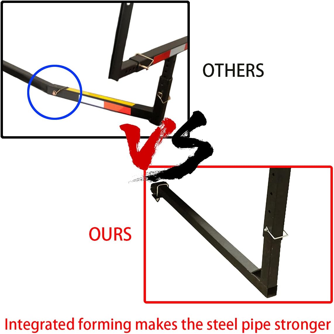 PENSUN 2 IN 1 Design Foldable Pick Up Truck Bed Hitch Extender Extension Rack Canoe Boat Kayak Lumber Pack of 2