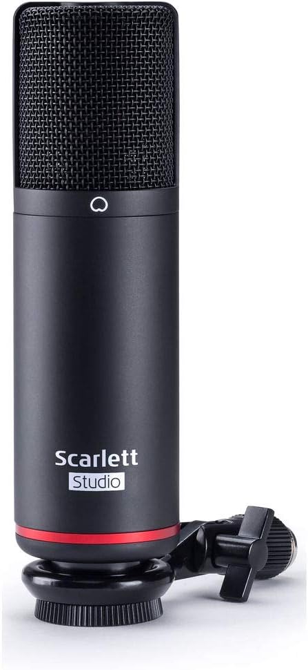 Focusrite Scarlett 2i2 Studio 3rd Gen 2-in, 2-out USB Audio Interface with Microphone & Headphones, MBS5000 Boom Arm with XLR Cable & Kellopy Pop Filter Bundle