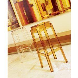 Compamia Fox Polycarbonate Counter Stool Clear Transparent
