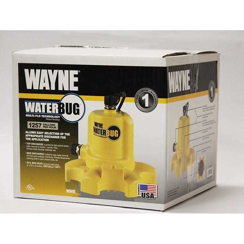 Wayne WaterBUG Submersible Utility Pump WWB - Shop Hardware Tools Online Store