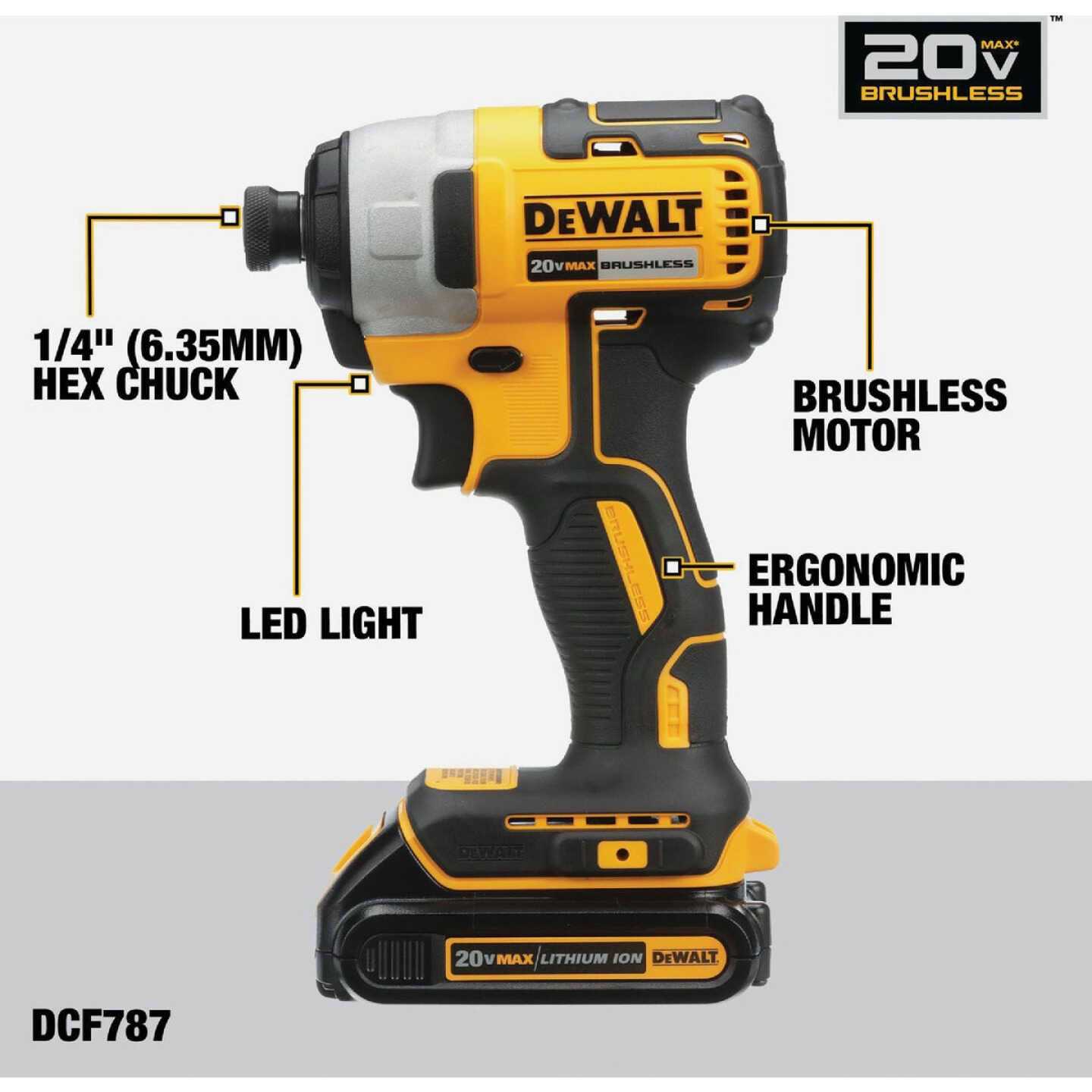 DEWALT 20V MAX Brushless 1/4 in. Hex Cordless Impact Driver Kit - Shop Hardware Tools Online Store