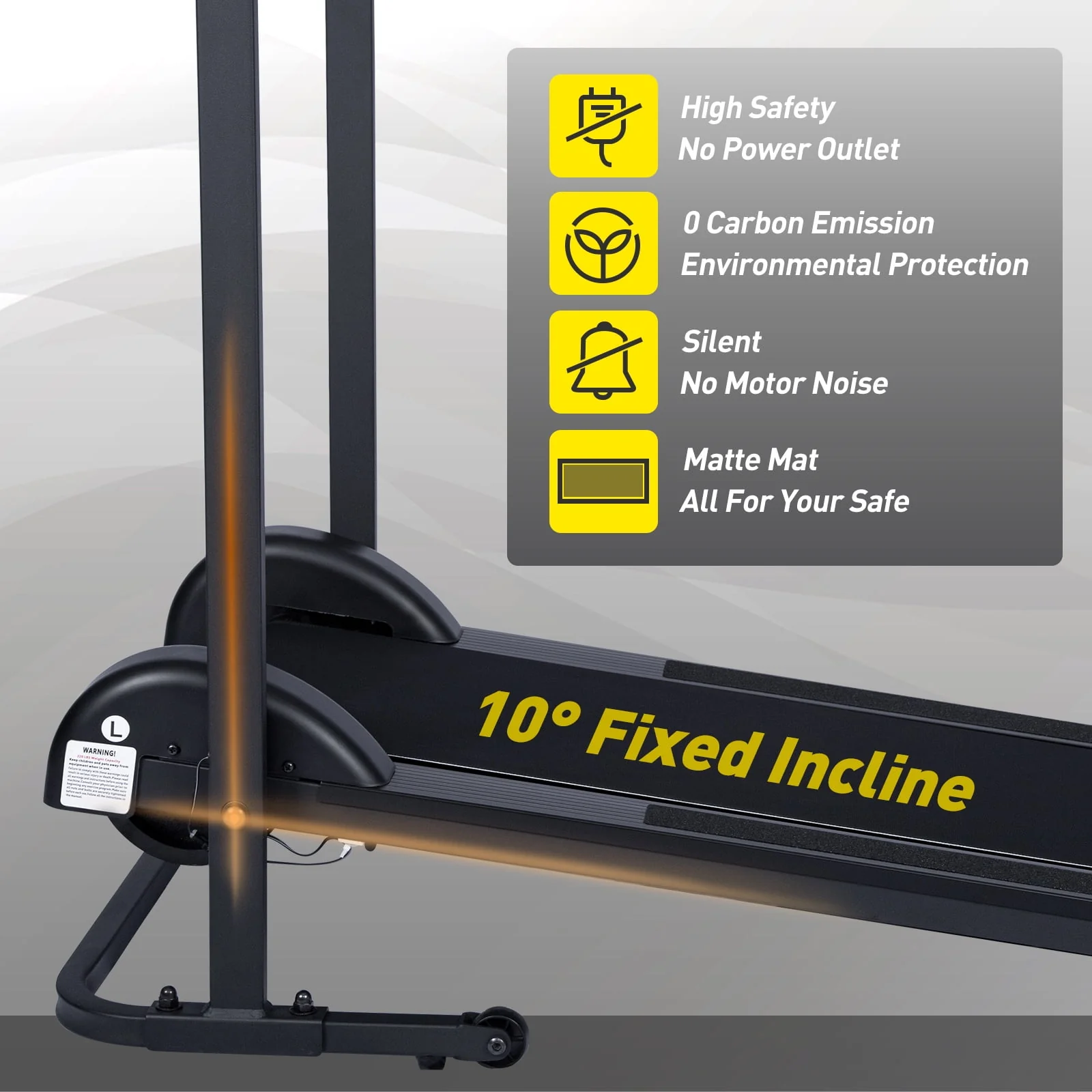 Manual Treadmill  Compact and Foldable for Apartment  Home Use Fitness Journey