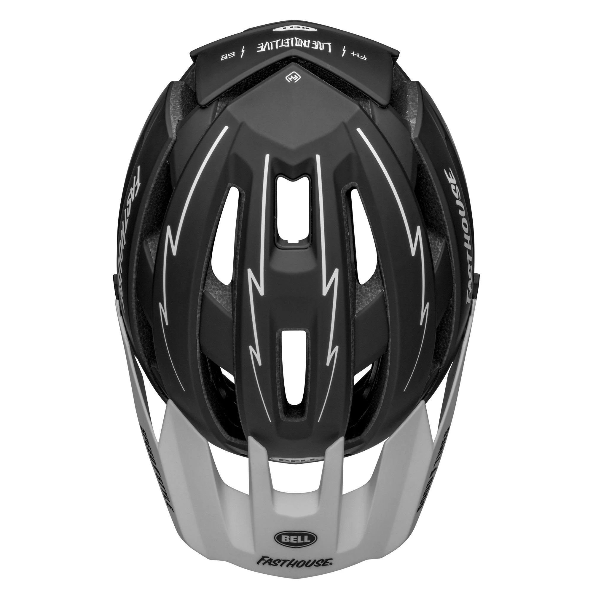 Bell Super Air R MIPS Helmet Medium Matte Black/White Fasthouse