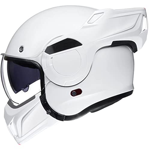 ILM Vintage Full Face Modular Motorcycle Helmet for Adults Men ATV UTV Snowmobile with 180° Reversible Chin Guard DOT Model-B707(Matte Black, L)