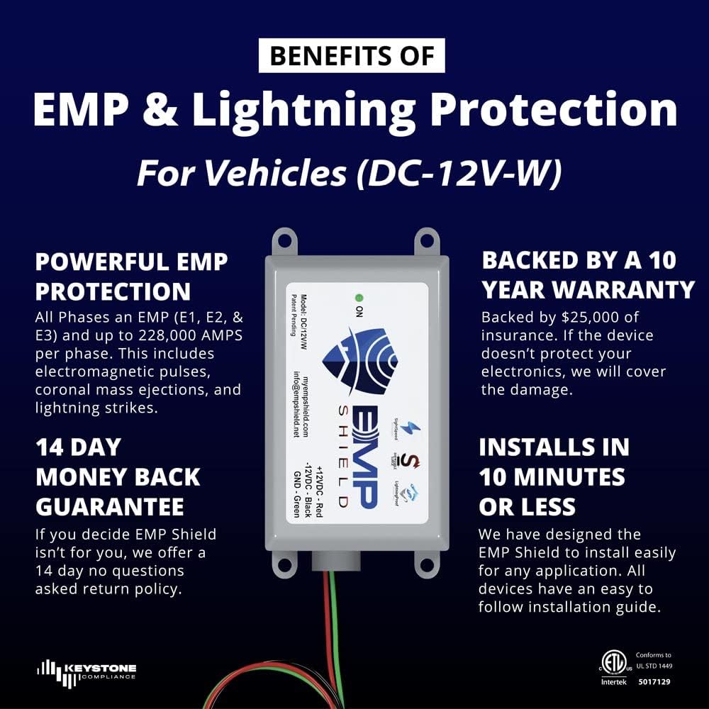 EMP Shield – Vehicle EMP Protection 12 Volt DC for Car and Truck (DC-12V-WV)