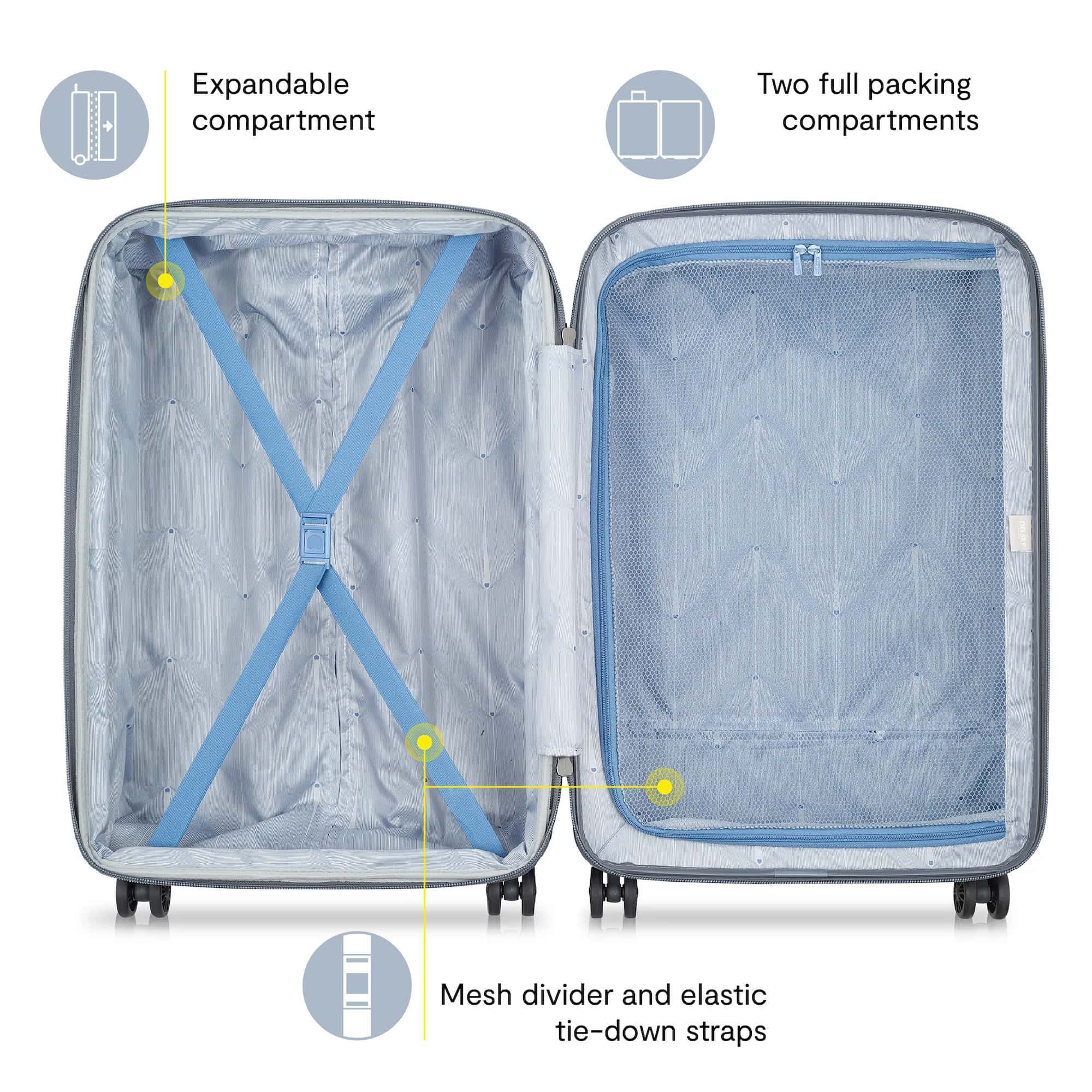 DELSEY PARIS Comete 3.0 21" Hardside Spinner Carry-On Luggage, Graphite - Curated Treasures Market
