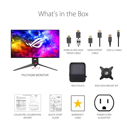 ASUS TUF Gaming 27" 1440P HDR Curved Monitor (VG27WQ1B) - QHD (2560 x 1440), 165Hz (Supports 144Hz), 1ms, Extreme Low Motion Blur, Speaker, FreeSync Premium, VESA Mountable, DisplayPort, HDMI, Black