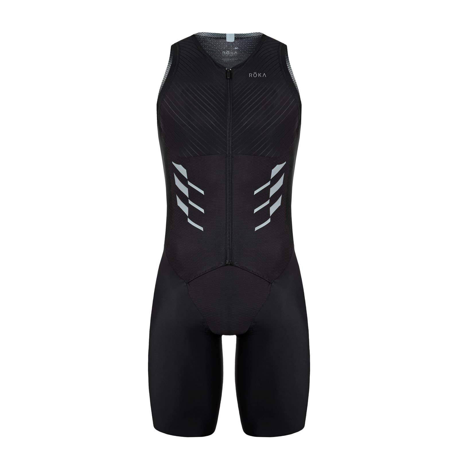 ROKA Men&s Gen II Elite Aero Sleeveless Tri Suit in Black | Large/Tall