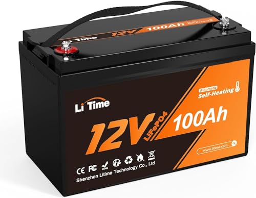 LiTime 12V 100Ah LiFePO4 Battery BCI Group 31 Lithium Battery Built-in 100A BMS, Up to 15000 Deep Cycles, Perfect for RV, Marine, Home Energy Storage
