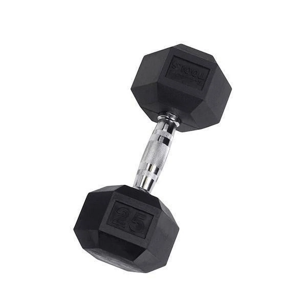 Rubber Coated Hex Dumbbells 55 lb.