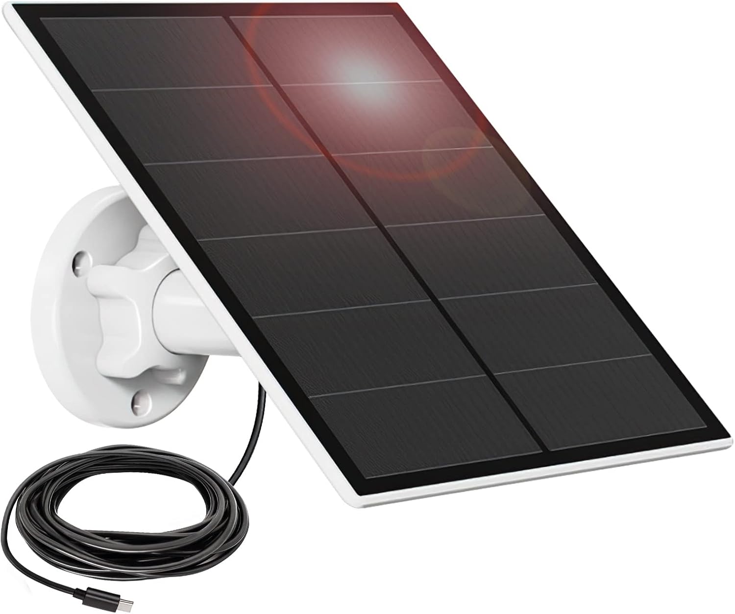 LongPlus Solar Security Cameras Wireless Outdoor, Solar Powered Wireless Cameras for Home Security, WiFi Surveillance Camera with Motion Detection,Color Night Vision,2-Way Audio, Spotlight,Alarm IP66