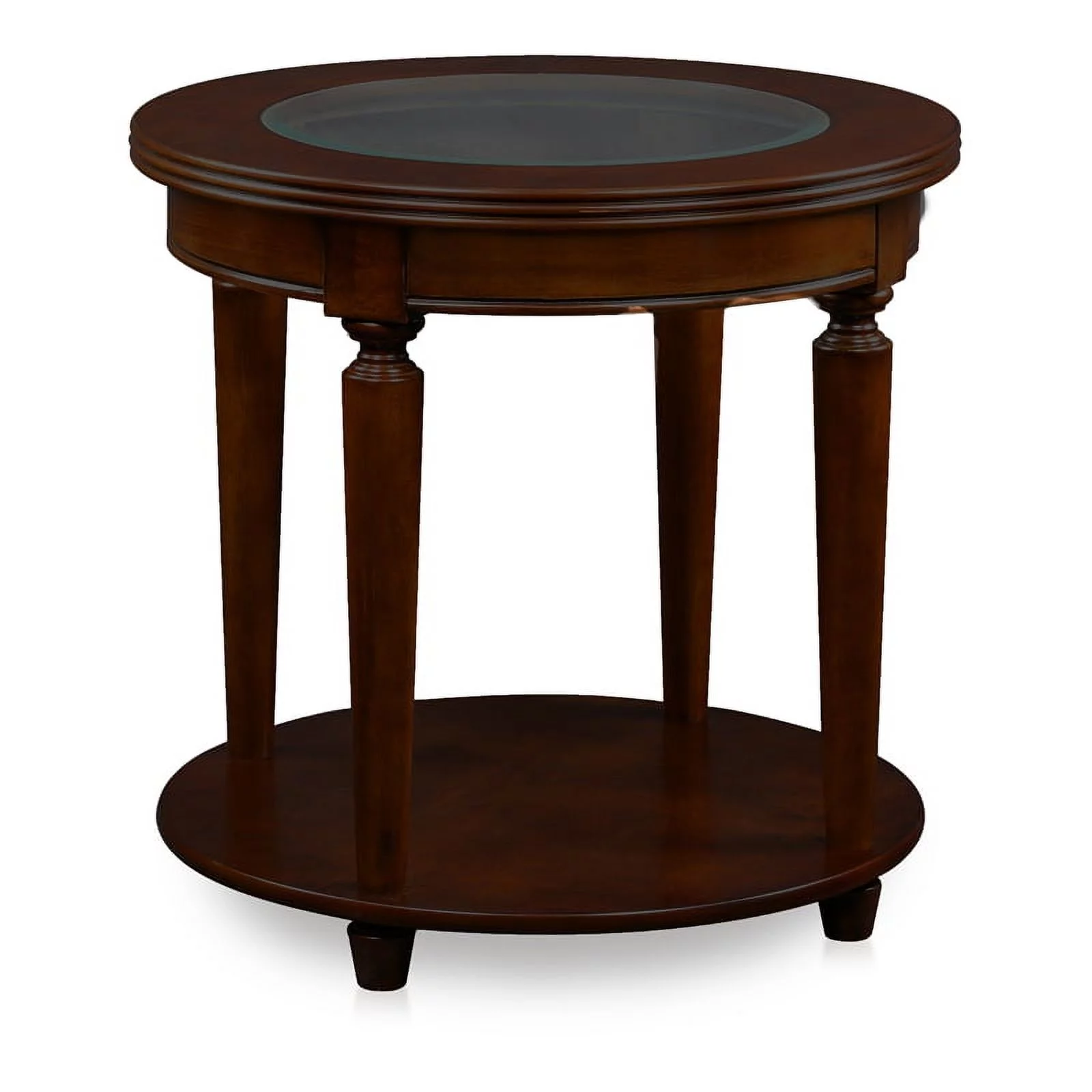 Furniture of America Chrinus Transitional Wood 1-Shelf End Table in Dark Cherry