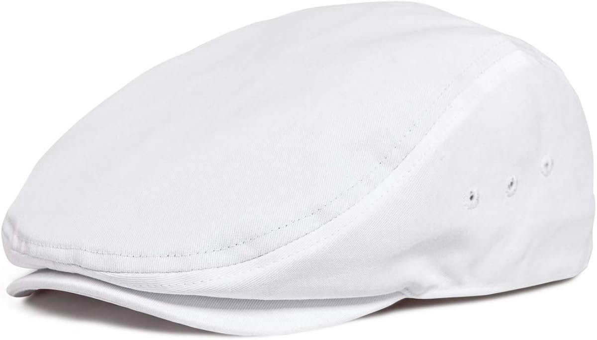 JANGOUL Men Ivy Cap Cotton Twill Newsboy Flat Cap