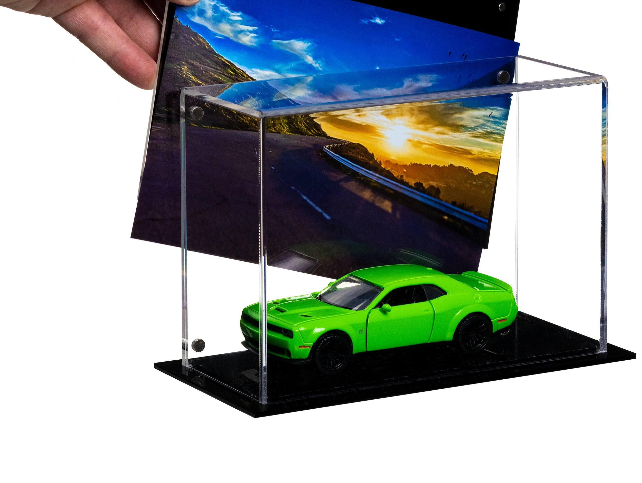 Model Airplane / Car / Rocket / Train Display Case Rocket / 10.5 x 10.5 x 14.5 / White Back (Wall Mount)