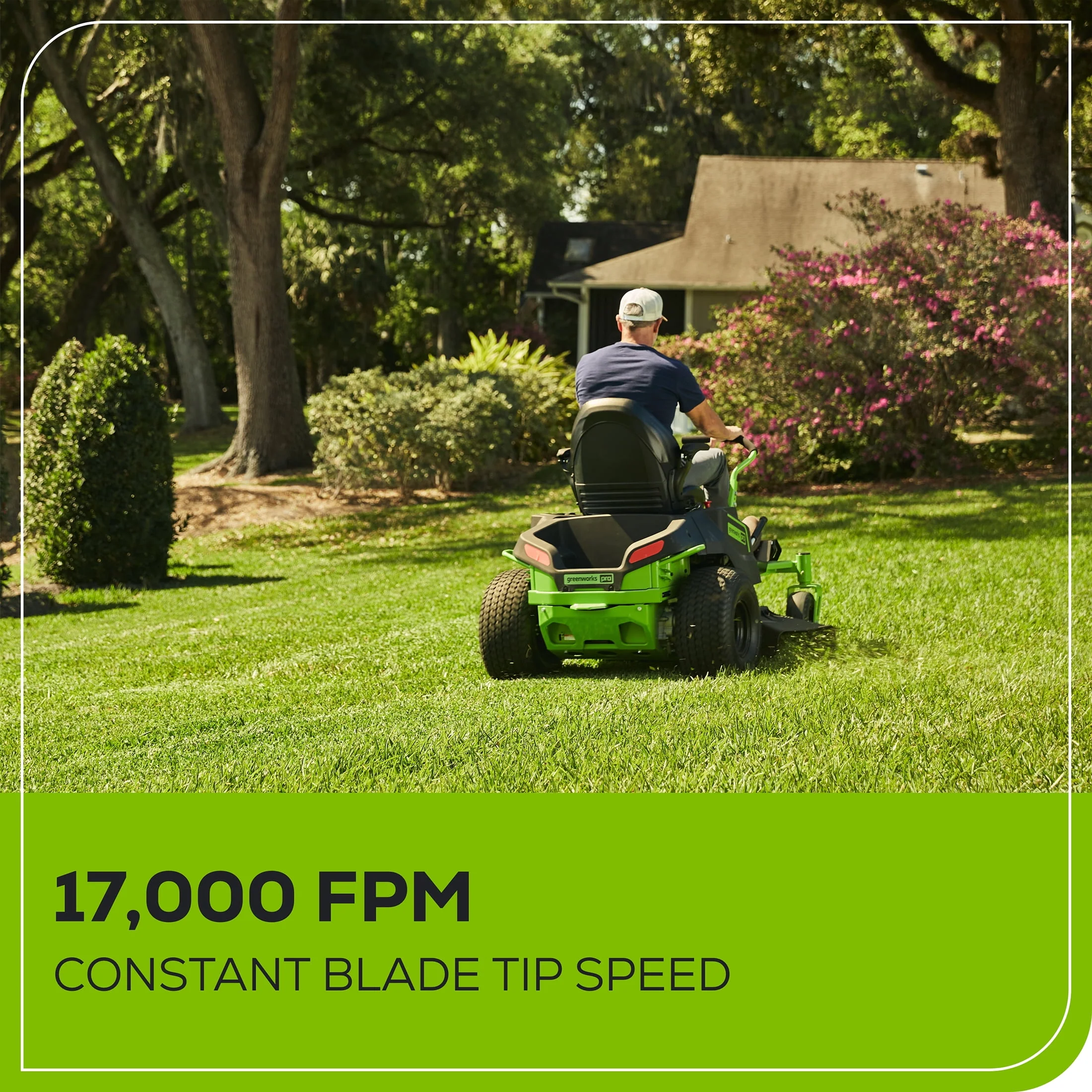 Greenworks 60V 42” Cordless Battery Crossover-Z Zero Turn Riding Lawn Mower with Six (6) 8Ah Batteries & Three (3) Dual Port Turbo Chargers 7409302