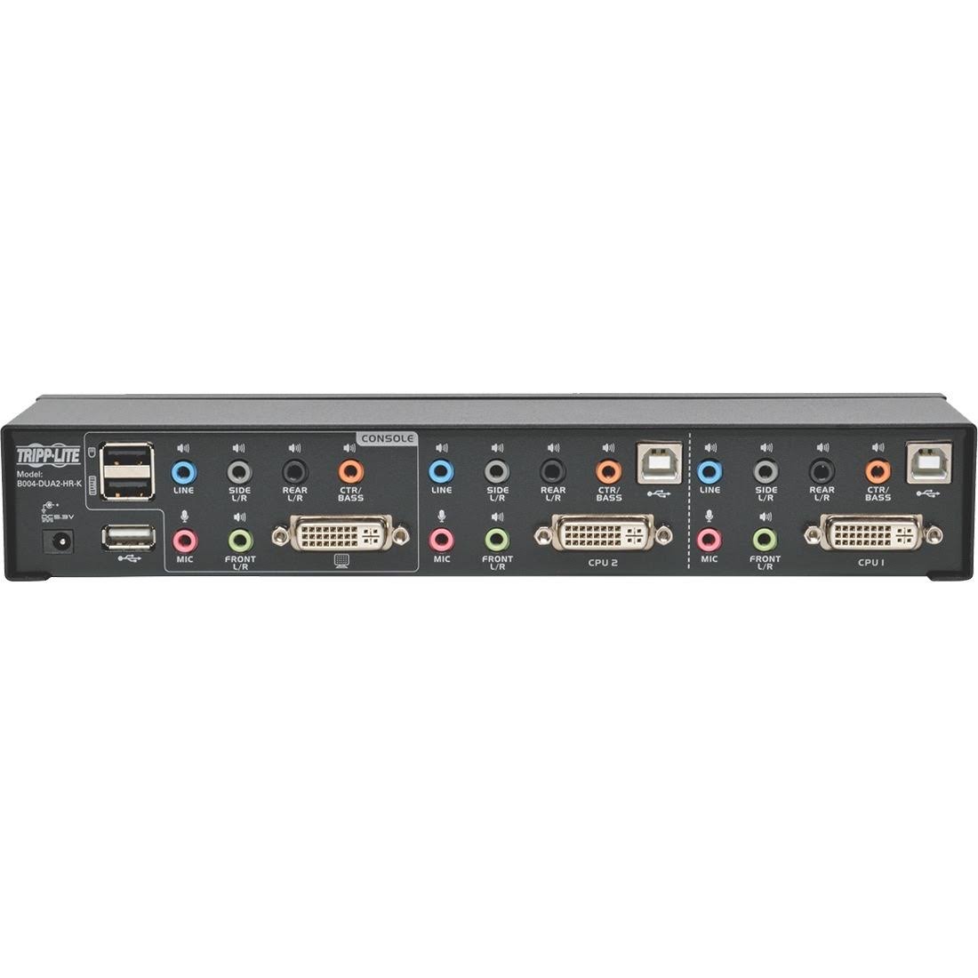 Tripp Lite DVI Dual-Link USB with Audio u0026 Cables KVM Switch - 2 KVM Ports