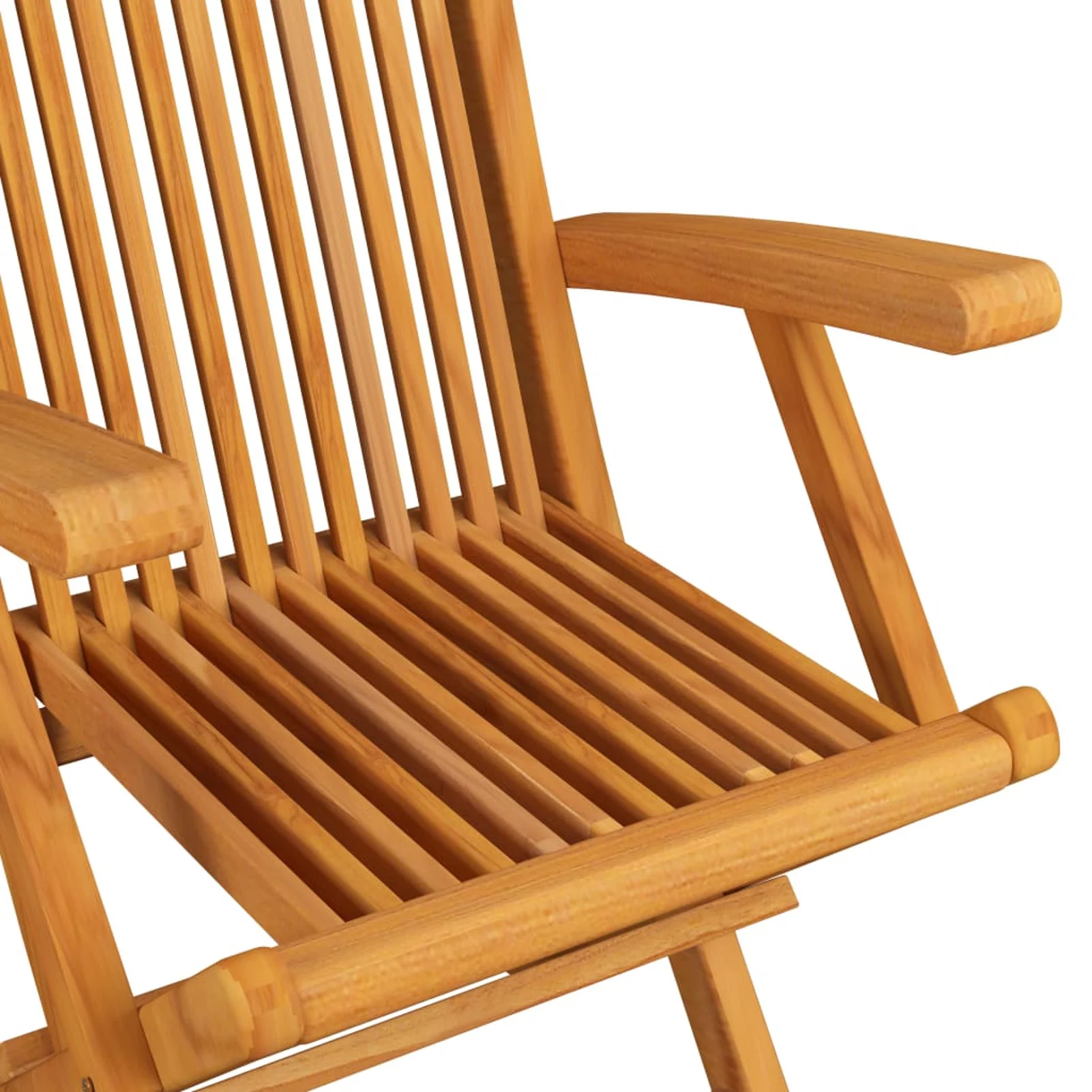 Dcenta 2 Piece Folding Garden Chairs with Cushion Teak Wood Outdoor Dining Chair for Patio, Backyard, Poolside, Beach 21.7 x 23.6 x 35 Inches (W x D x H)
