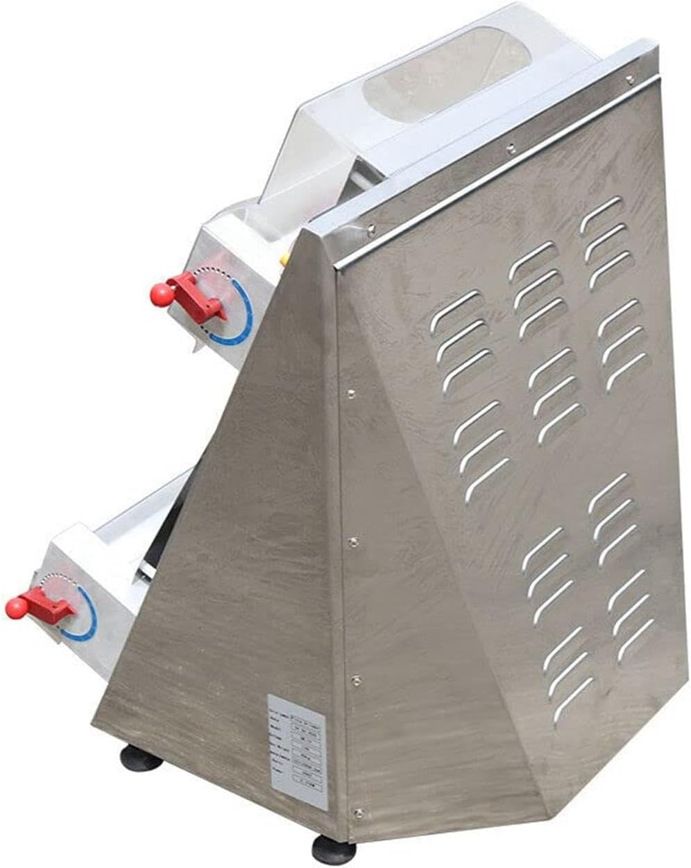 Commercial Pizza Dough Roller, 15" Pizza Dough Forming Machine 370W Electric Pizza Sheeter for Noodle Pizza Bread Pasta Maker, 0.7-5.4mm Pizza Thickness, Stainless Steel