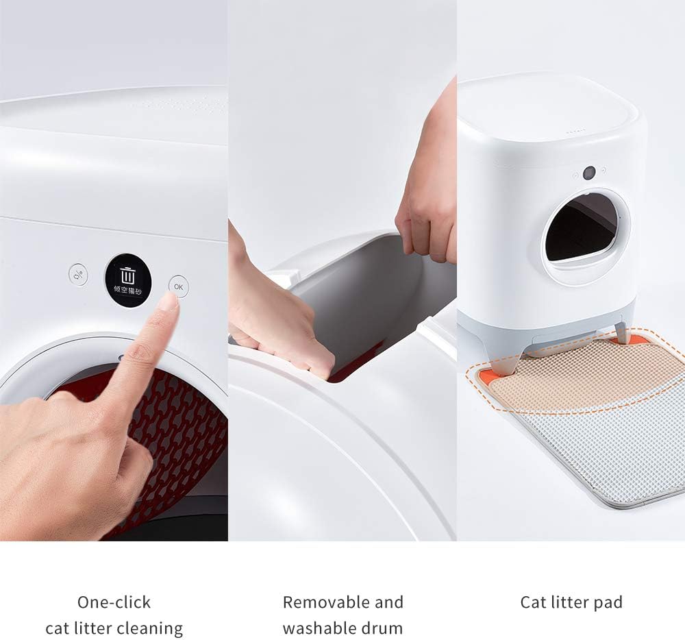 PETKIT Pura X Self-Cleaning Cat Litter Box, No Scooping Automatic Cat Litter Box fr Multiple Cats, xSecure/Odor Removal/APP Control Automatic Cat Littler Box with Mat