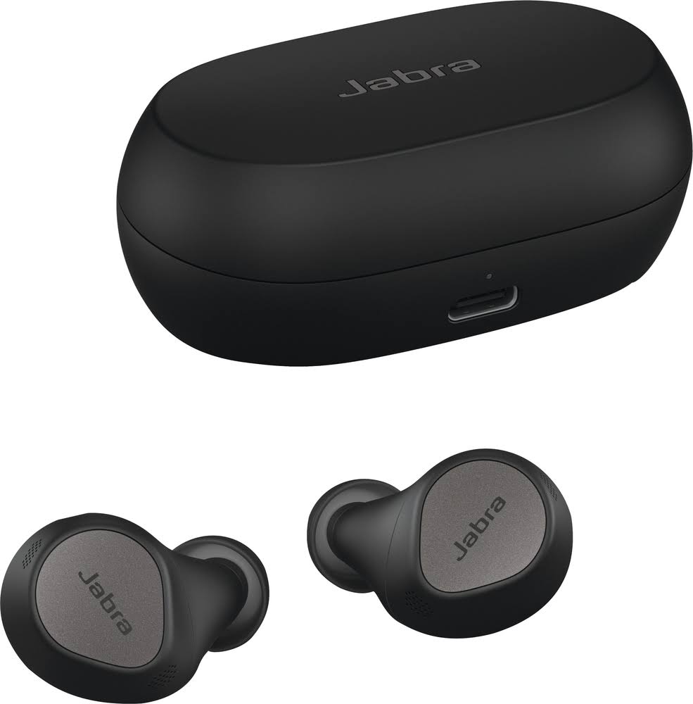 Jabra Elite 7 Pro - True wireless earphones with mic - in-ear - Bluetooth - active noise canceling - noise isolating - titanium