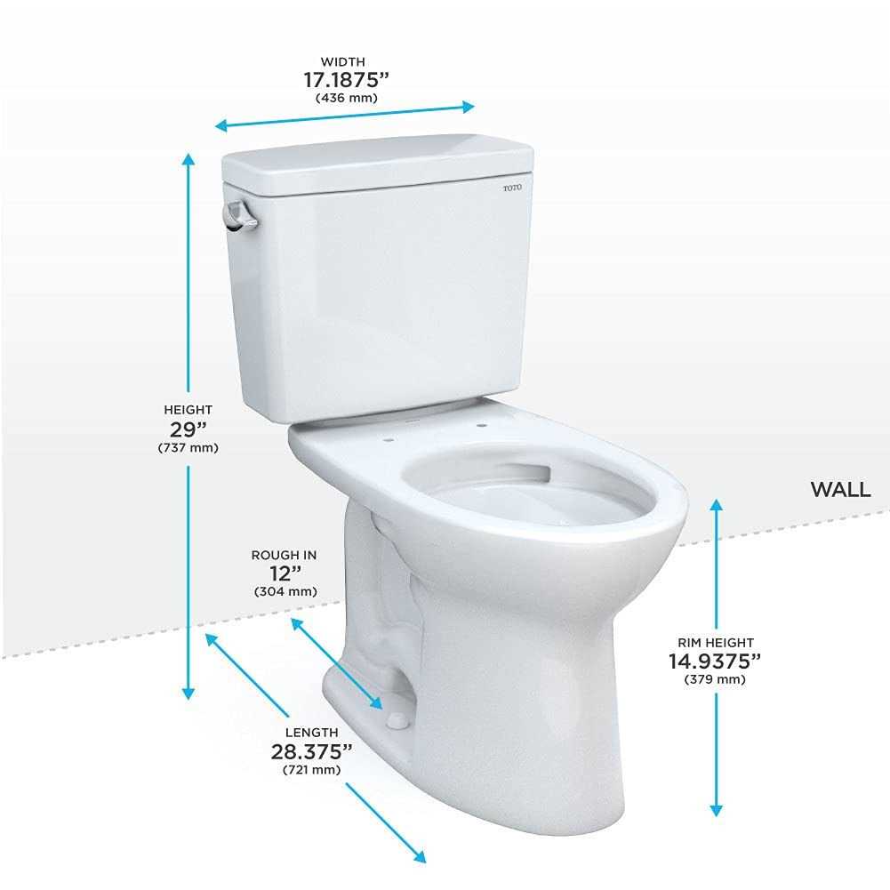 Toto Drake Two-Piece Elongated 1.6 GPF Tornado Flush Toilet with Cefiontect CST776CSG# - Shop Hardware Tools Online Store