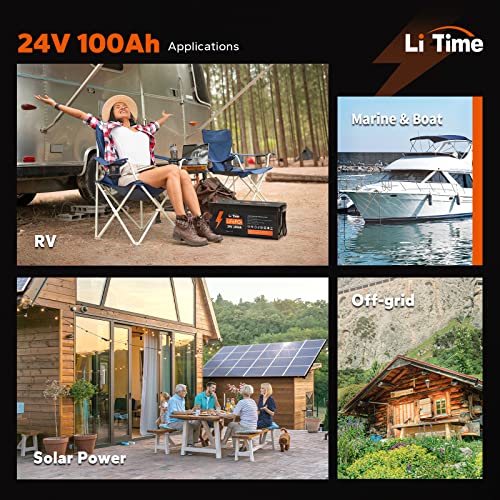 LiTime 12V 100Ah LiFePO4 Battery BCI Group 31 Lithium Battery Built-in 100A BMS, Up to 15000 Deep Cycles, Perfect for RV, Marine, Home Energy Storage