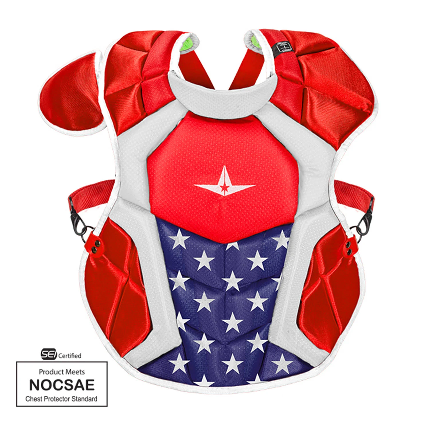 All Star Intermediate System7 Axis USA Pro Catcher&s Set Red/White/Blue