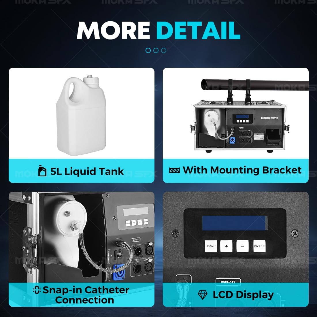 Silent Haze Machine Water-Based 1200W Professional Hazer Mist Fogger with Timer Flight Case for DJ Stage Show Theater