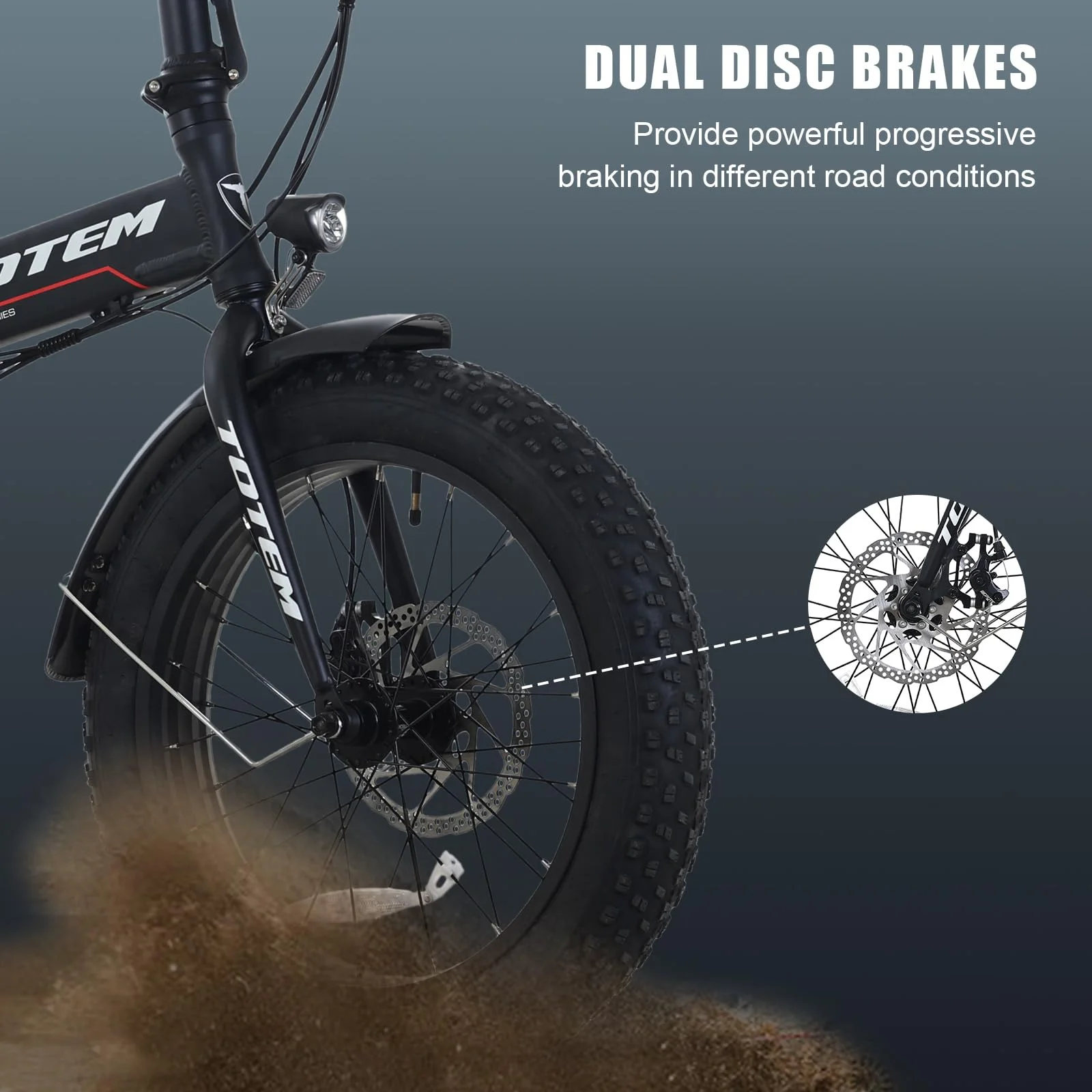 Ltmate Hammer Electric Bike for Adults, 20” x 4” Fat Tire Folding Ebike, 500W Powerful Motor Electric Folding Bike, 48V 10.4Ah Removable Battery, 7-Speed Gears,Black - Curated Treasures Market