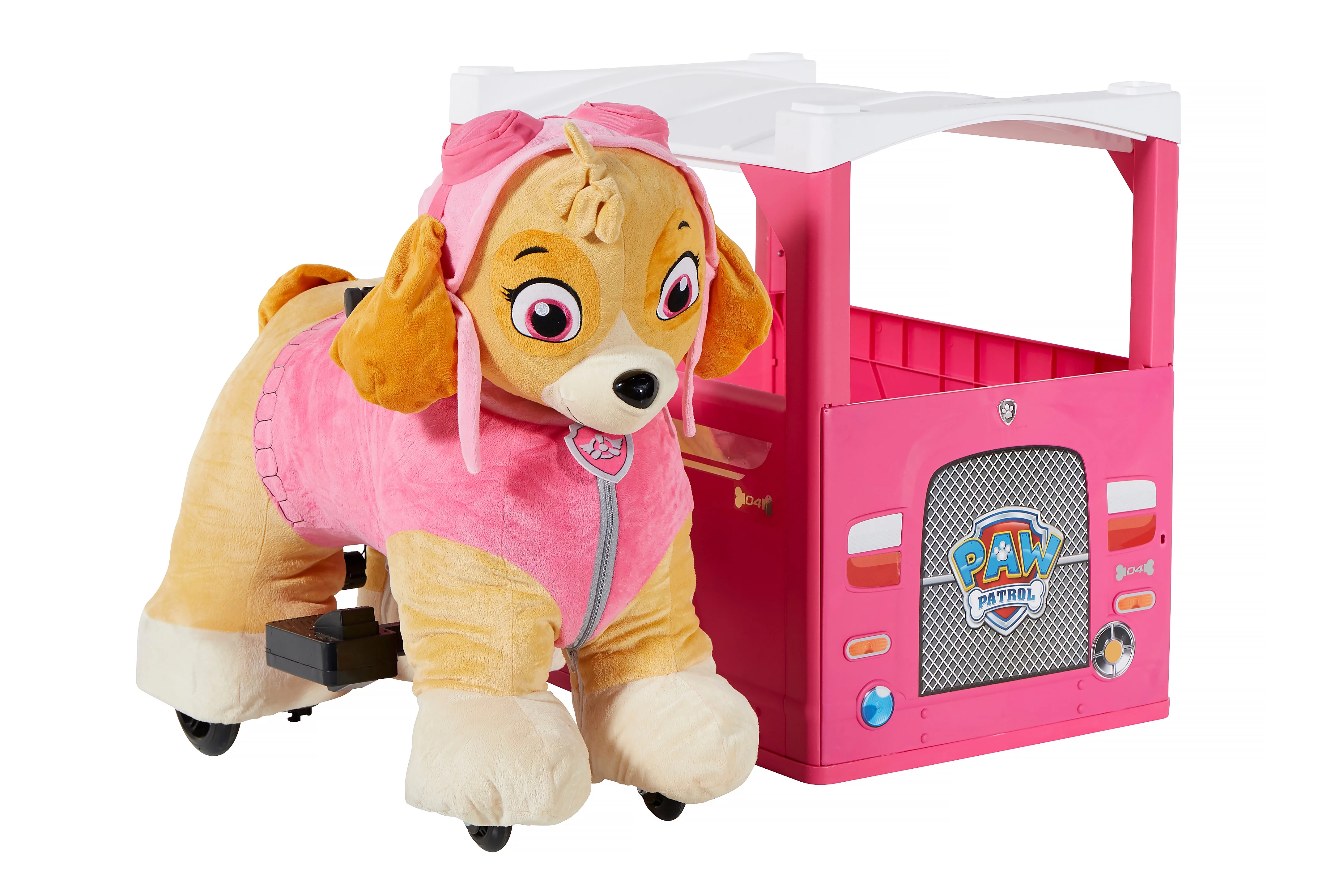 Paw Patrol 6 Volt Plush Skye Ride-on with Pup House Included by Dynacraft! - Curated Treasures Market