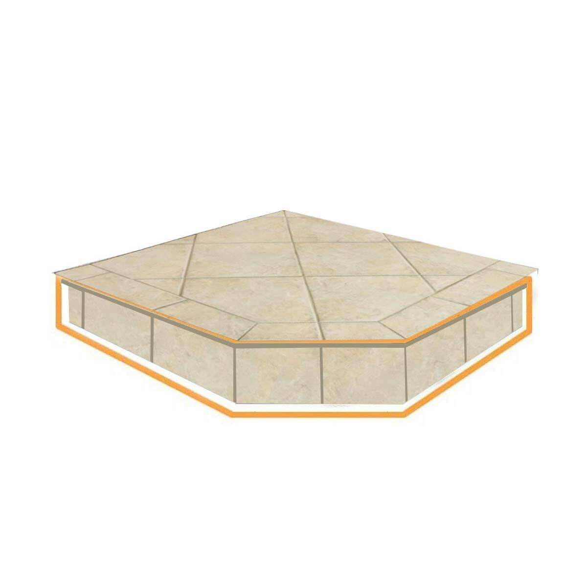 WoodEze French Camellia Single Cut 40'' x 40'' Hearth Pad Riser