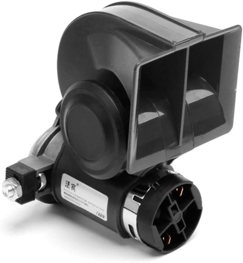 FARBIN Train Horn for Truck 12v 150db Loud Car Horn Snail Air Horn with Relay Harness for Any Vehicles(12V, black horn)