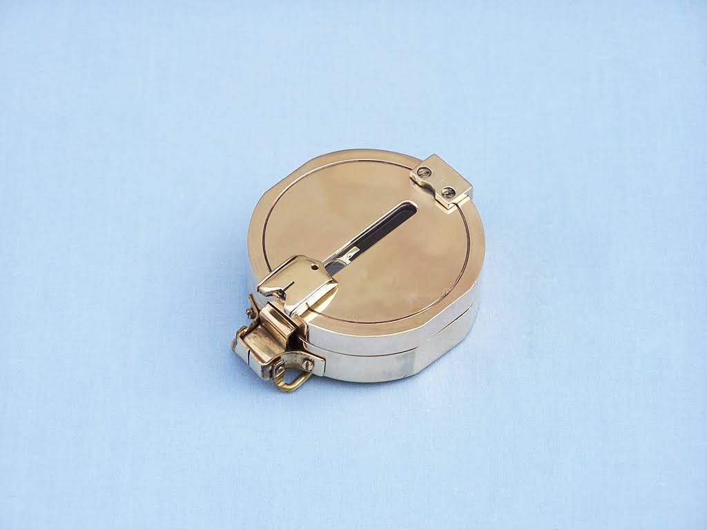 Hampton Nautical Solid Brass Clinometer Compass, 4