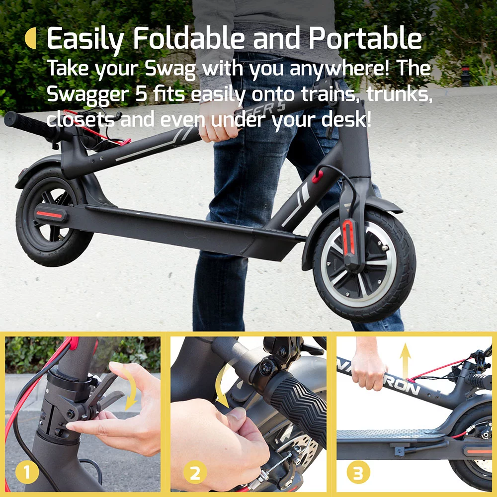 SWAGTRON Swagger 5 Portable and Foldable Electric Scooter