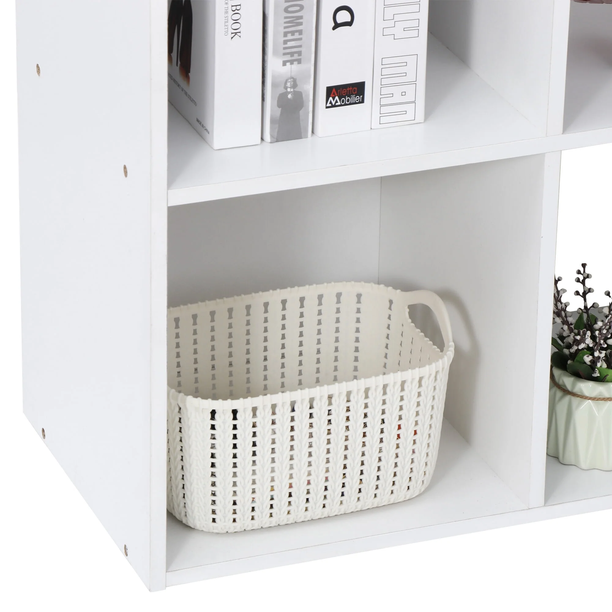 ZENY 9 Cubes Wooden Cube Organizer Bookcase Cubecials Cabinet Storage (Black)