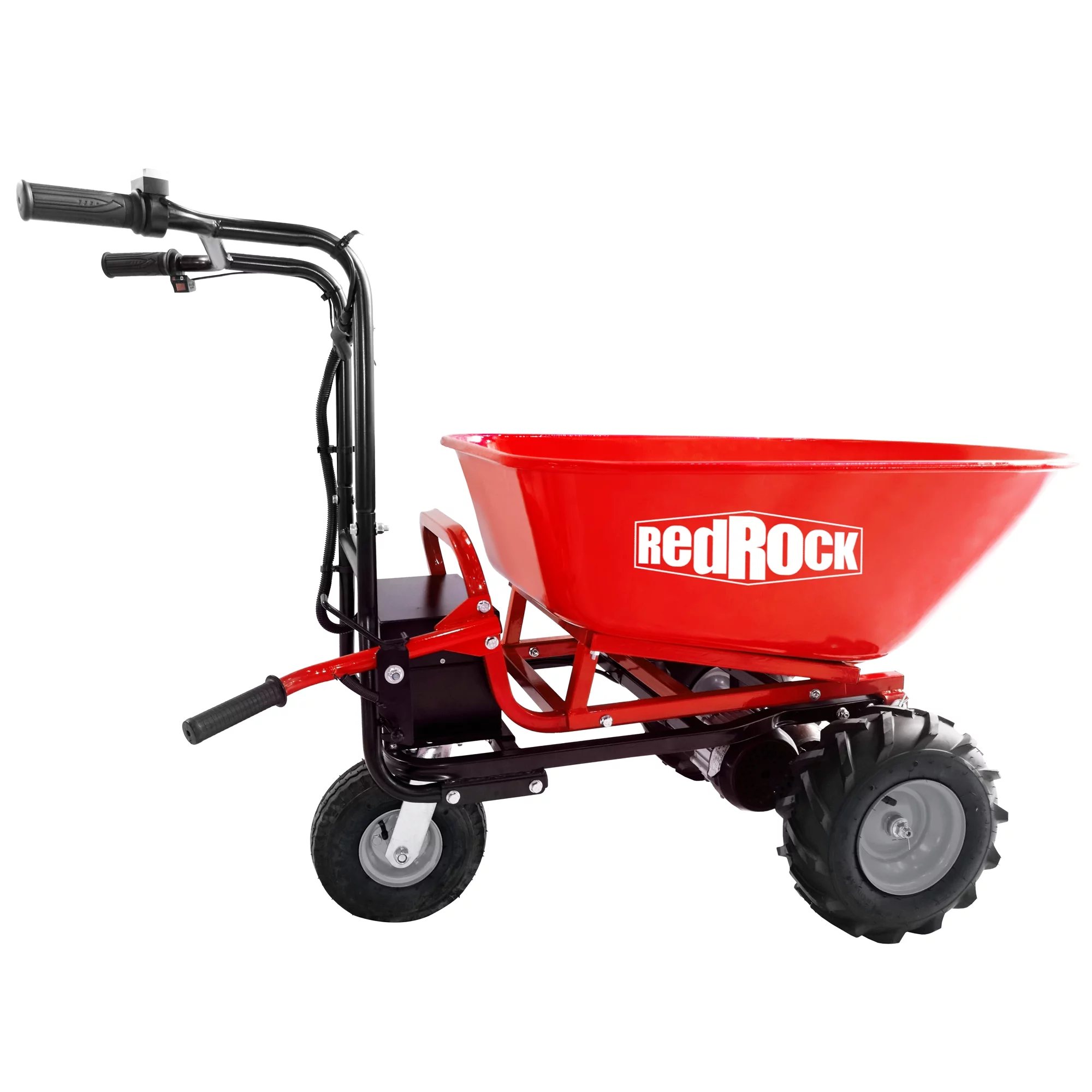 THINK 30,Wheelbarrow Utility Cart Electric Powered Cart 48V28Ah, 500W, Capacity 500lbs (230kg), 1000lbs Towing, Material Debris Hauler